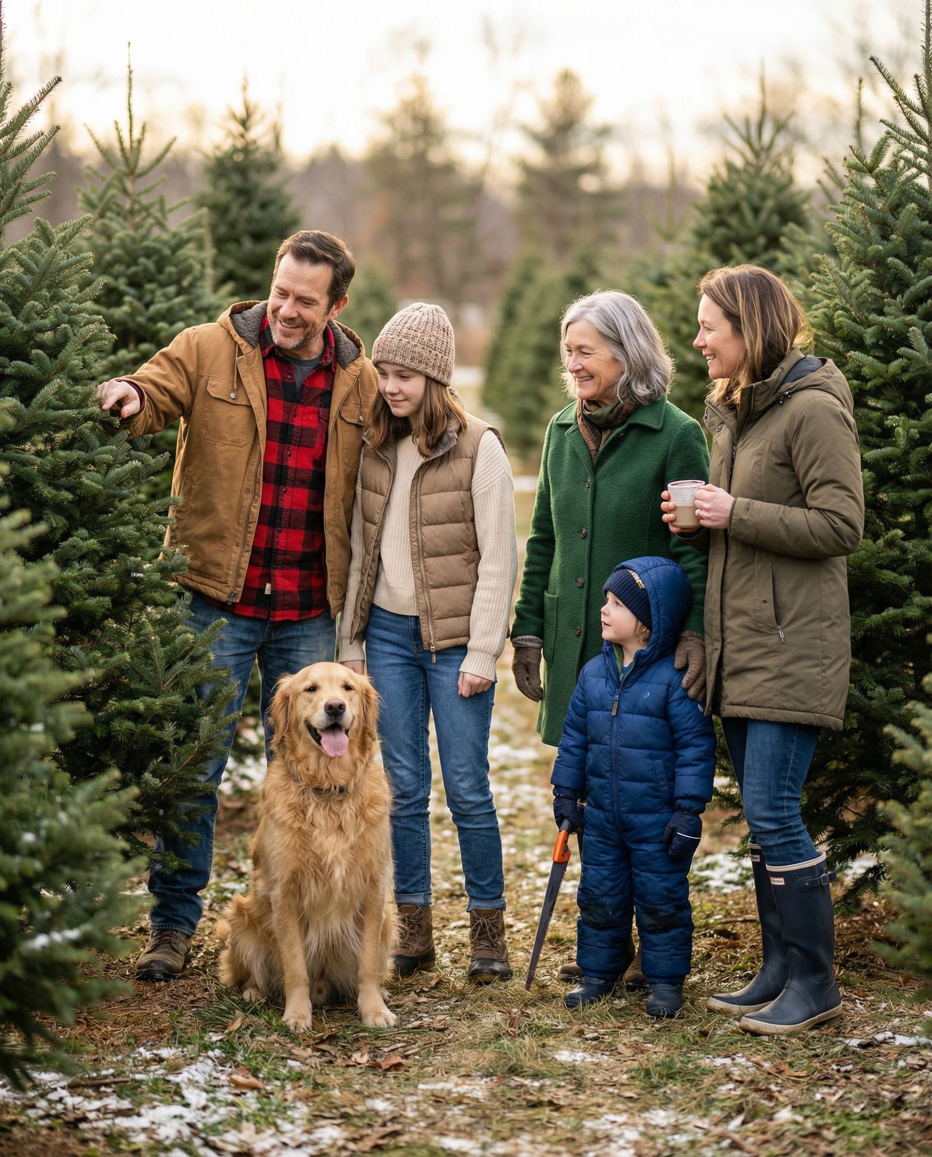Christmas tree farm photoshoot example 3
