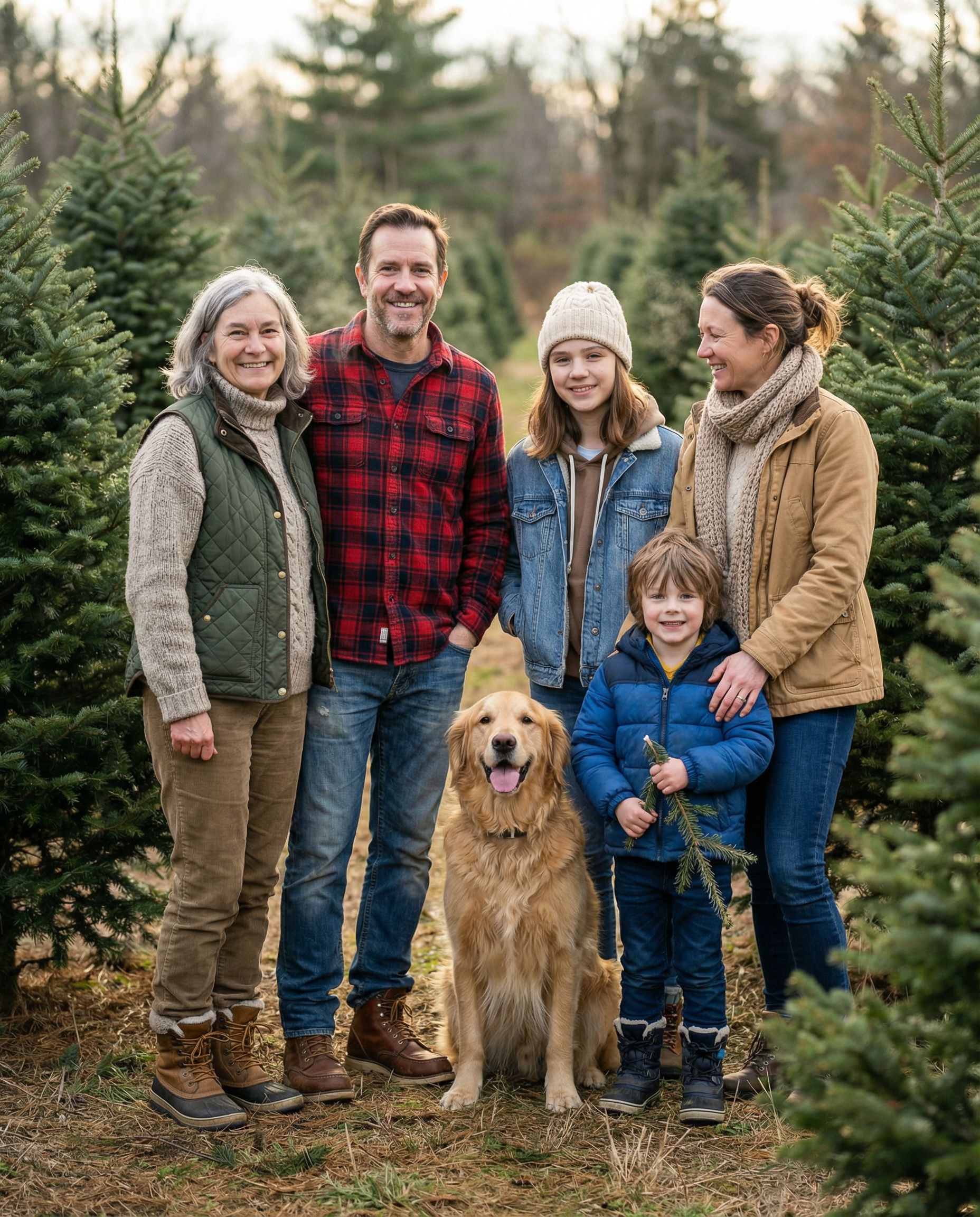 Christmas tree farm photoshoot example 4