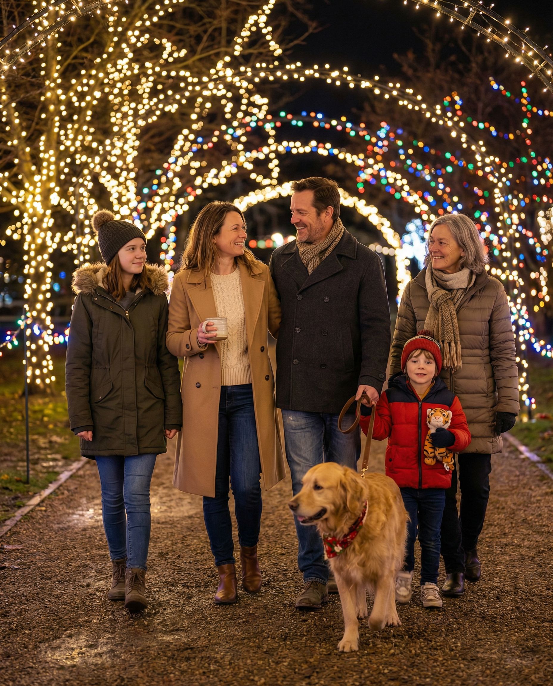 Holiday lights night photoshoot example 2