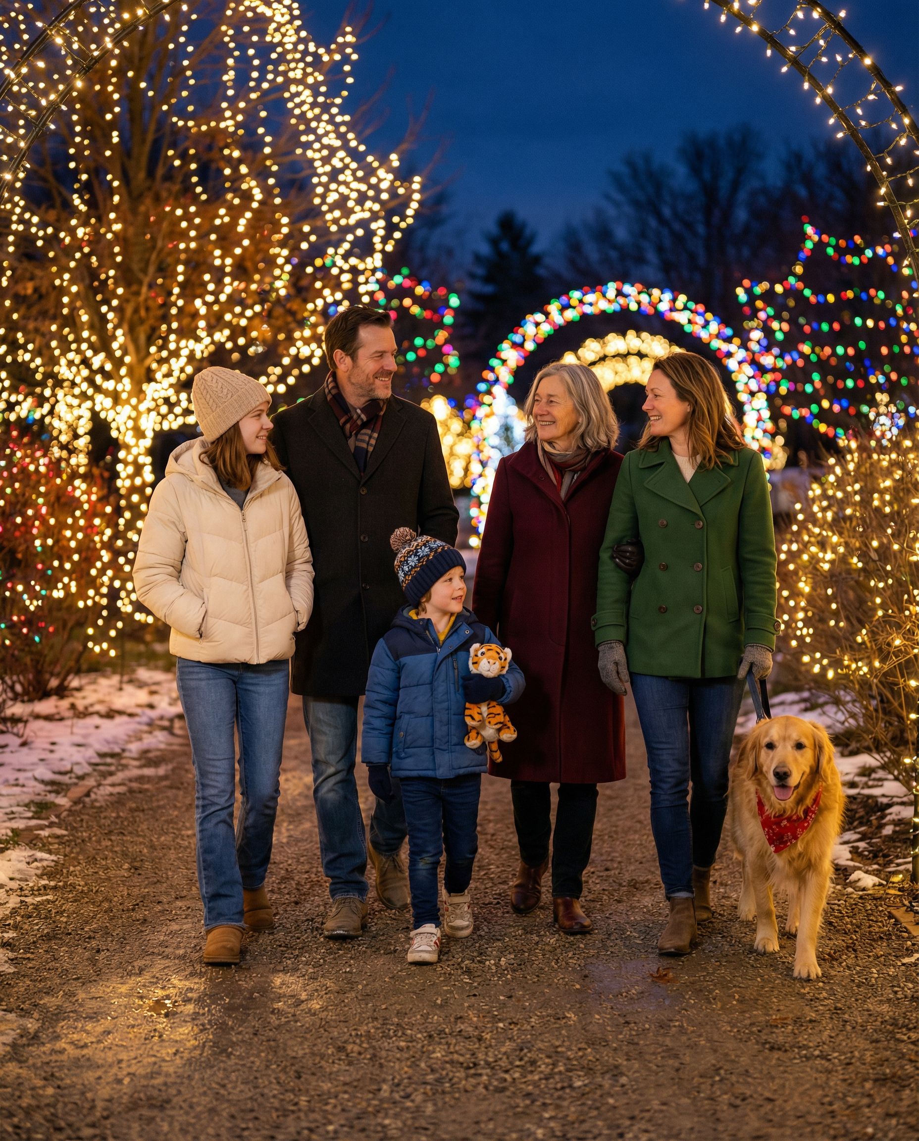 Holiday lights night photoshoot example 5