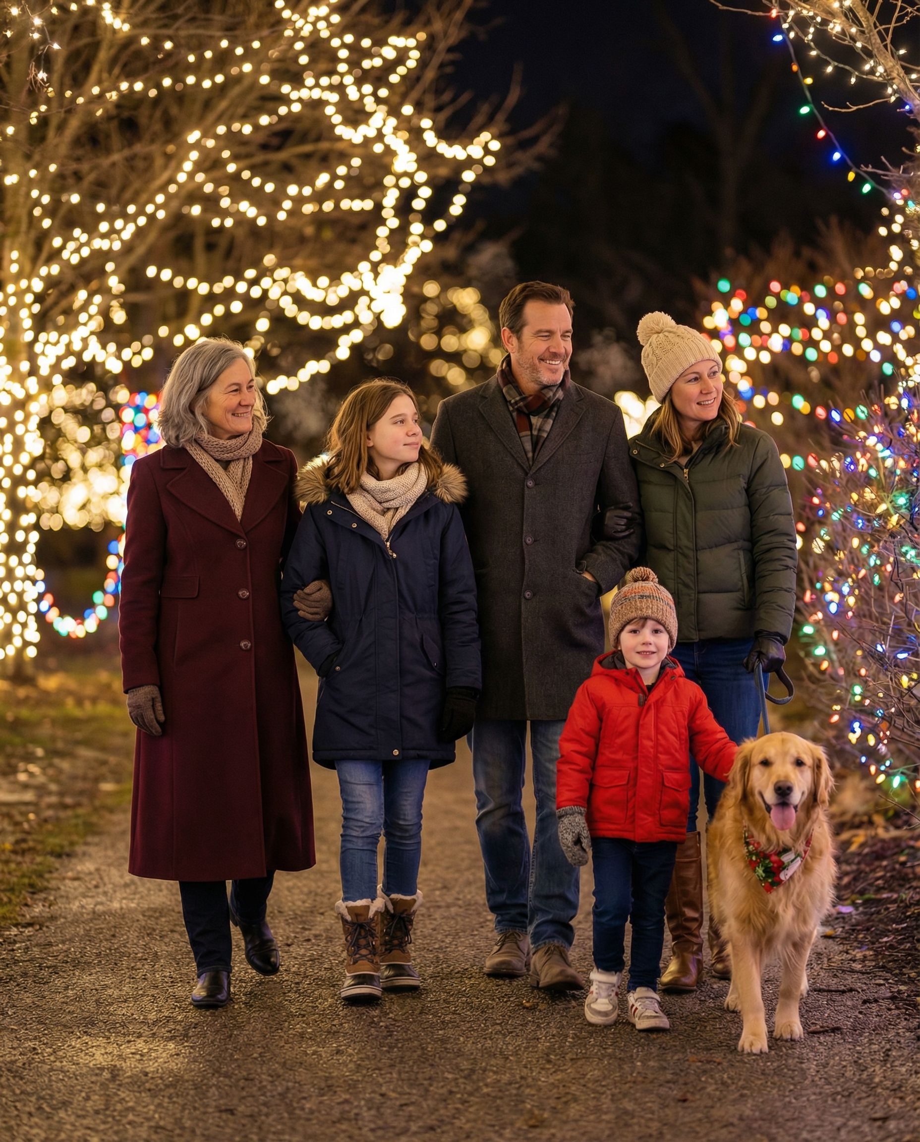 Holiday lights night photoshoot example 6