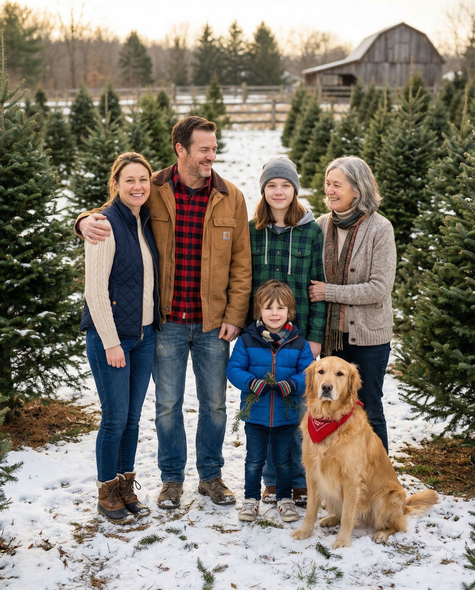 AI family Christmas photo example 2
