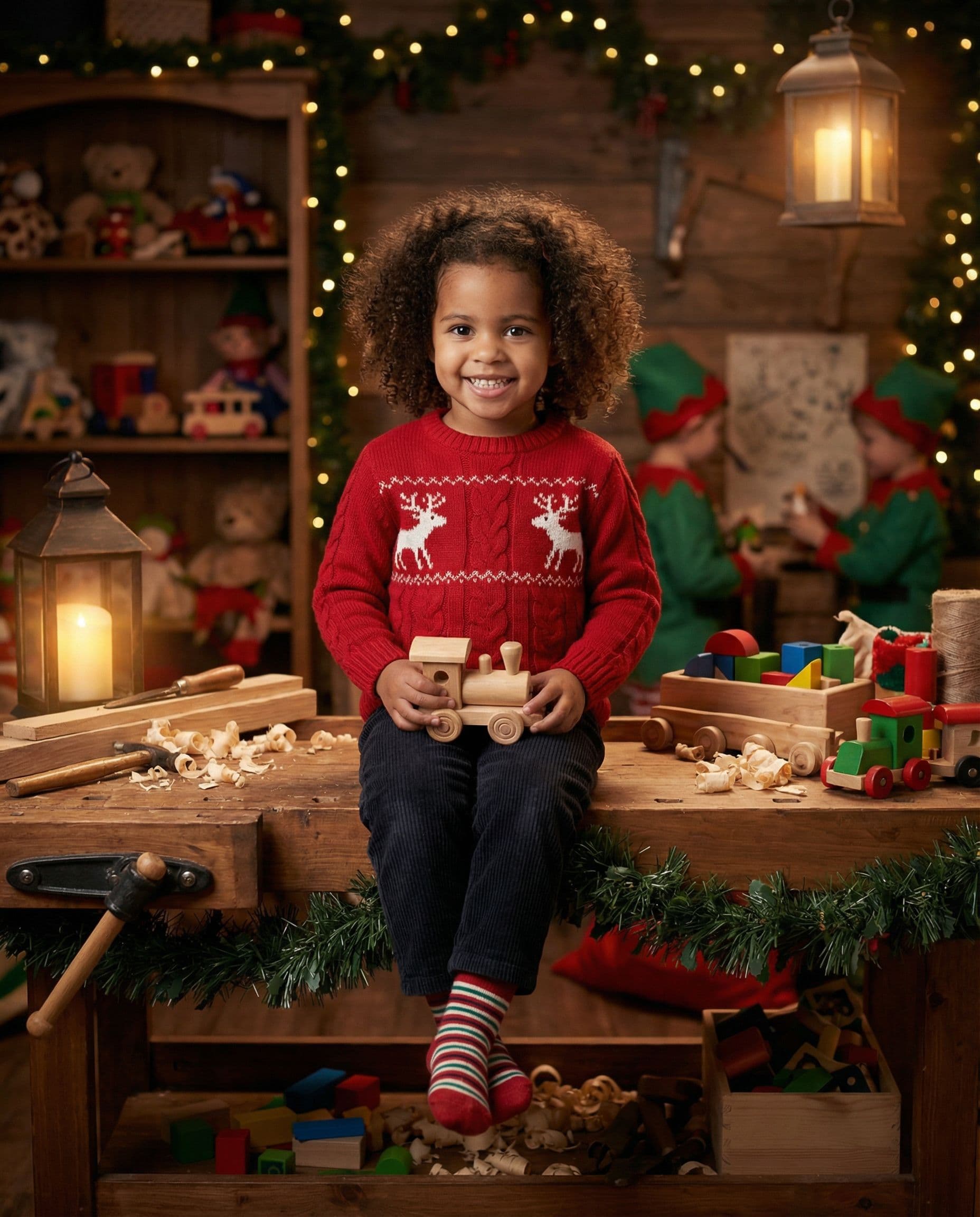 Santa Christmas card photo example 5