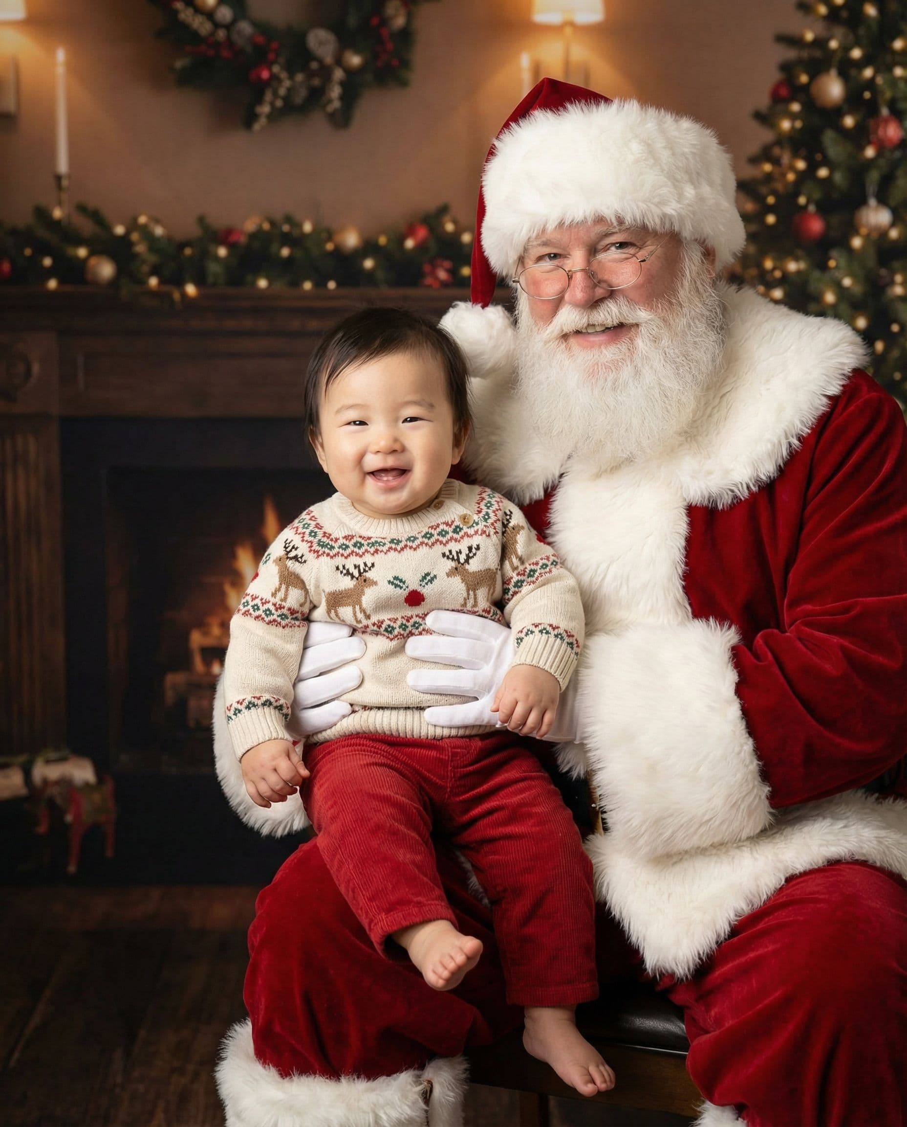 Santa Christmas card photo example 4