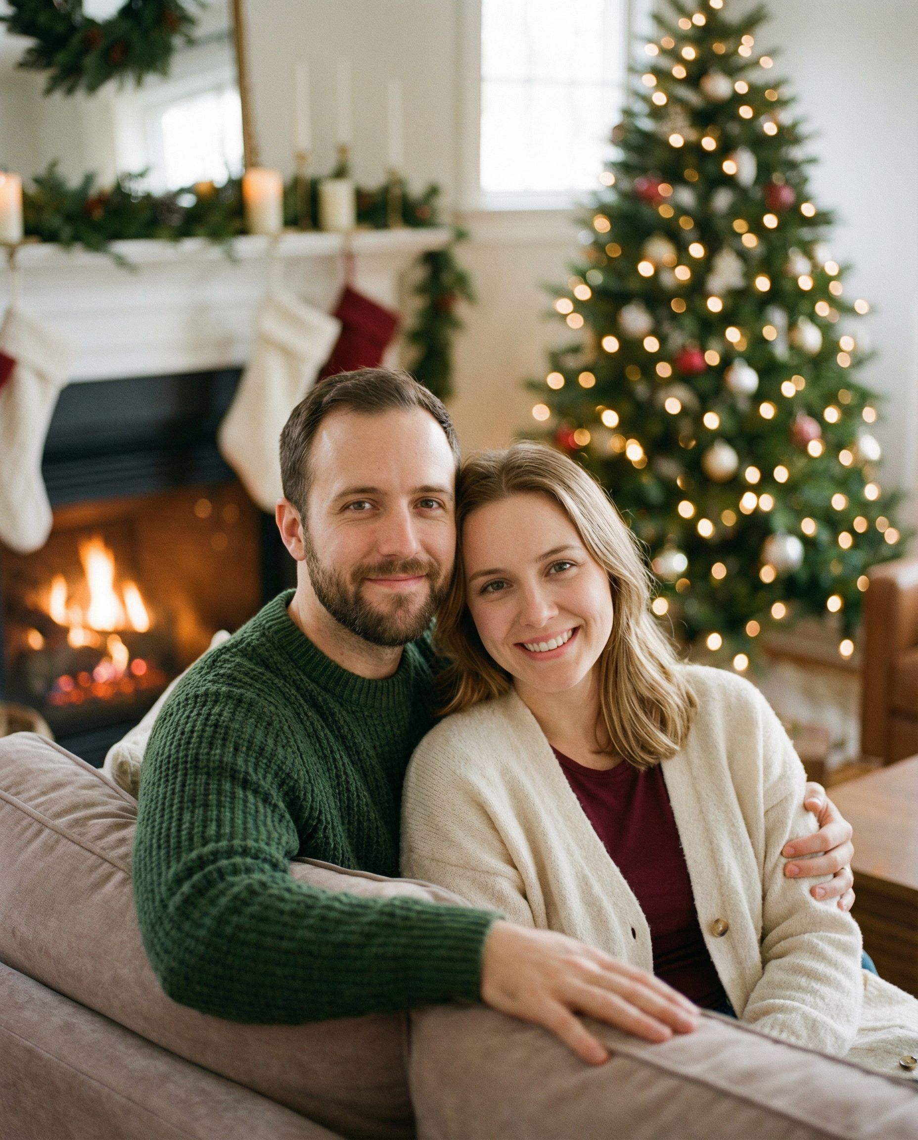 Fireplace Christmas photoshoot example 3