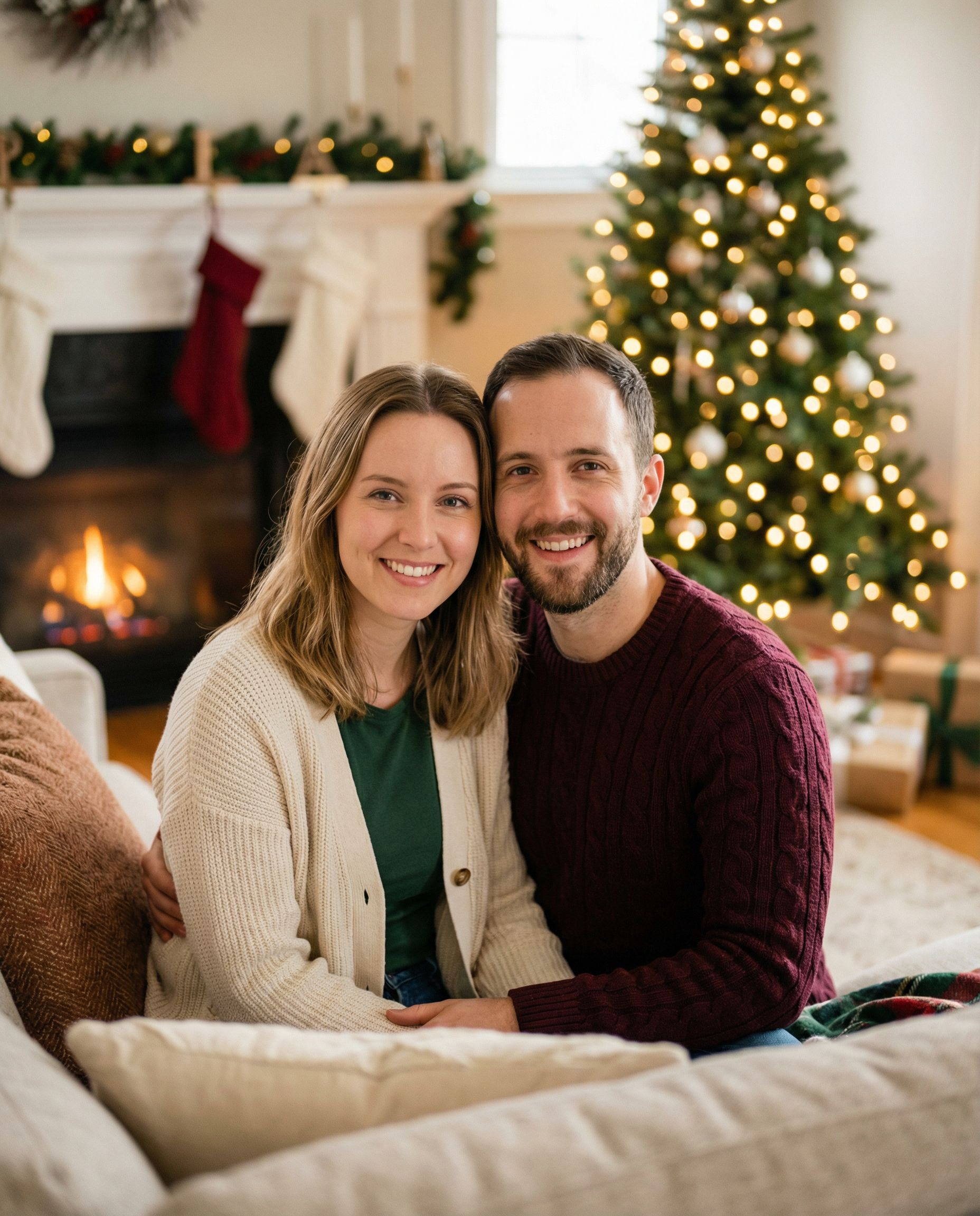 Fireplace Christmas photoshoot example 4