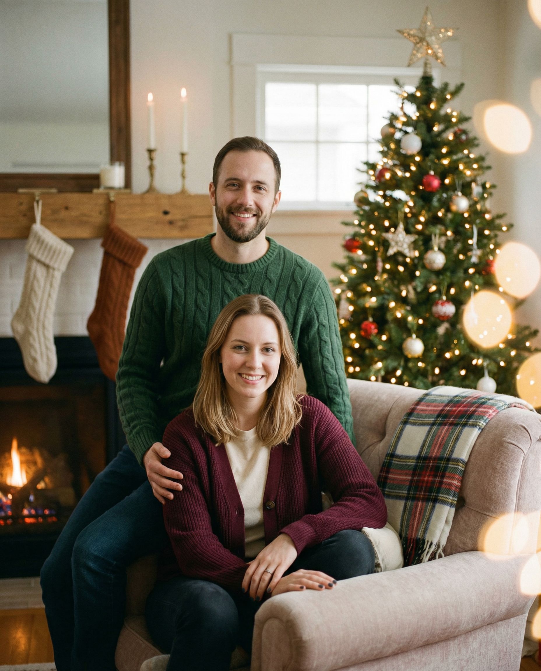 Fireplace Christmas photoshoot example 5