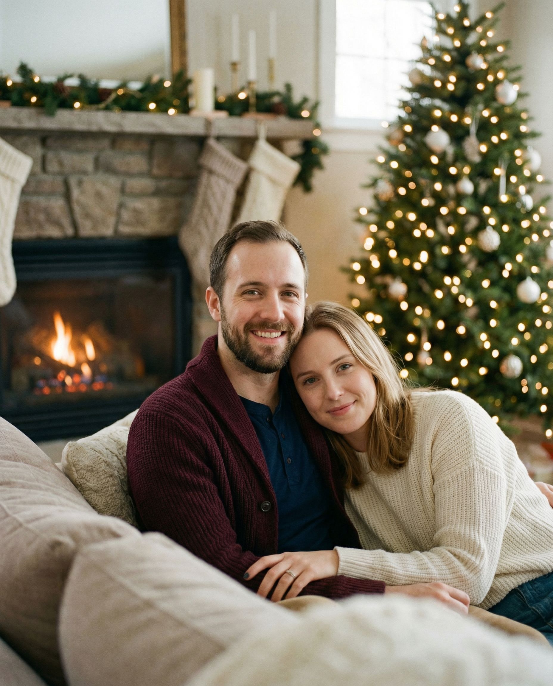Fireplace Christmas photoshoot example 6