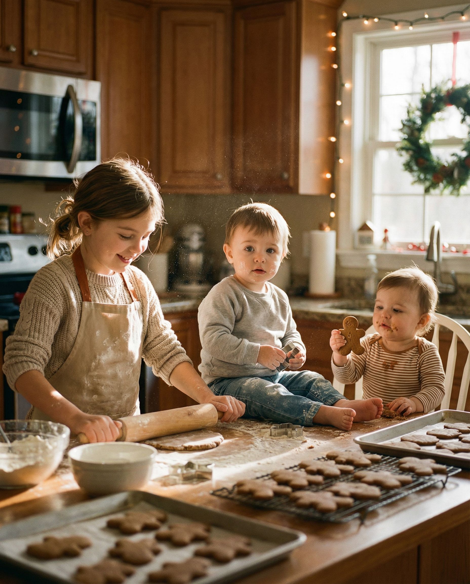 Kids family Christmas photo example 2