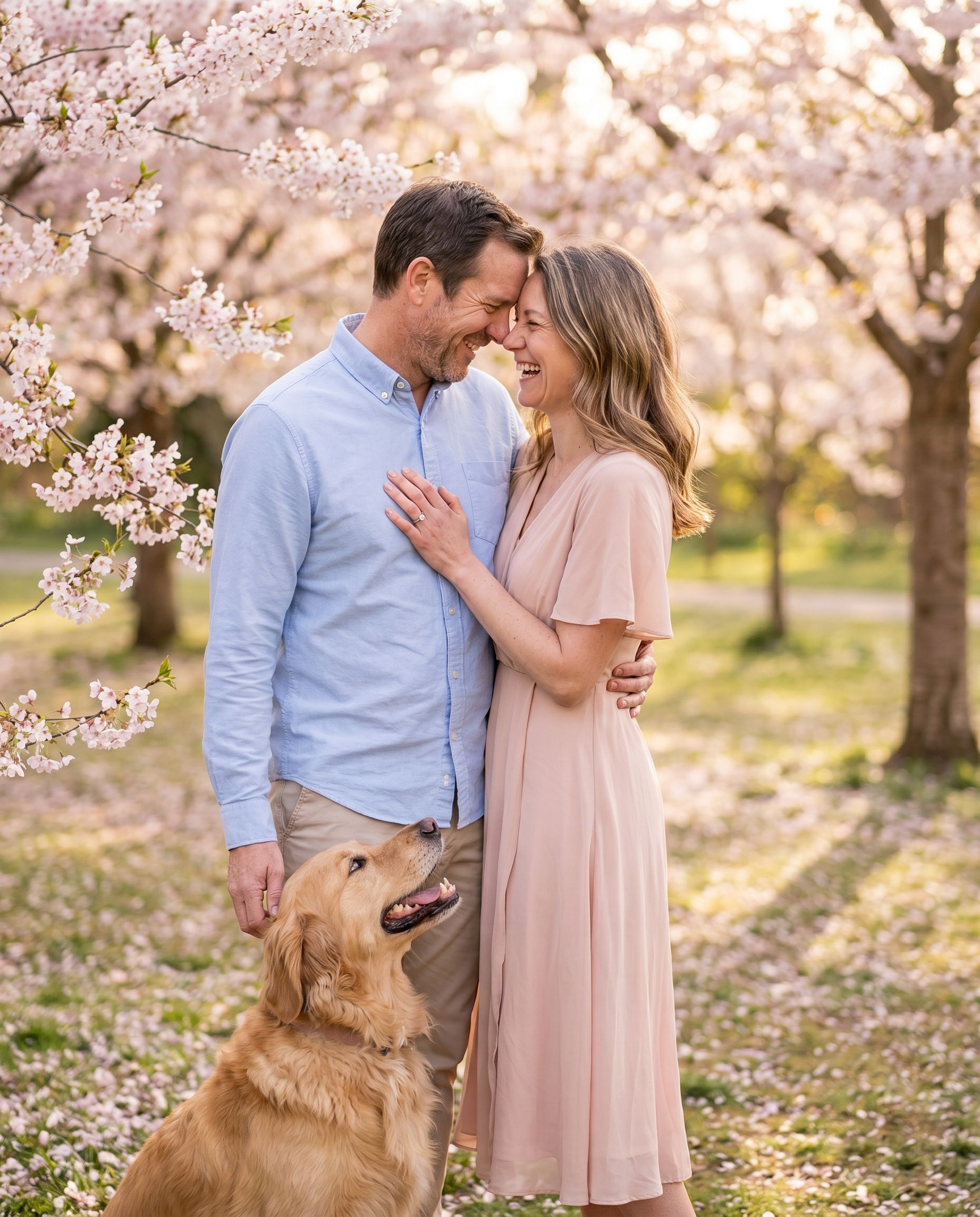 Garden engagement photo example 3