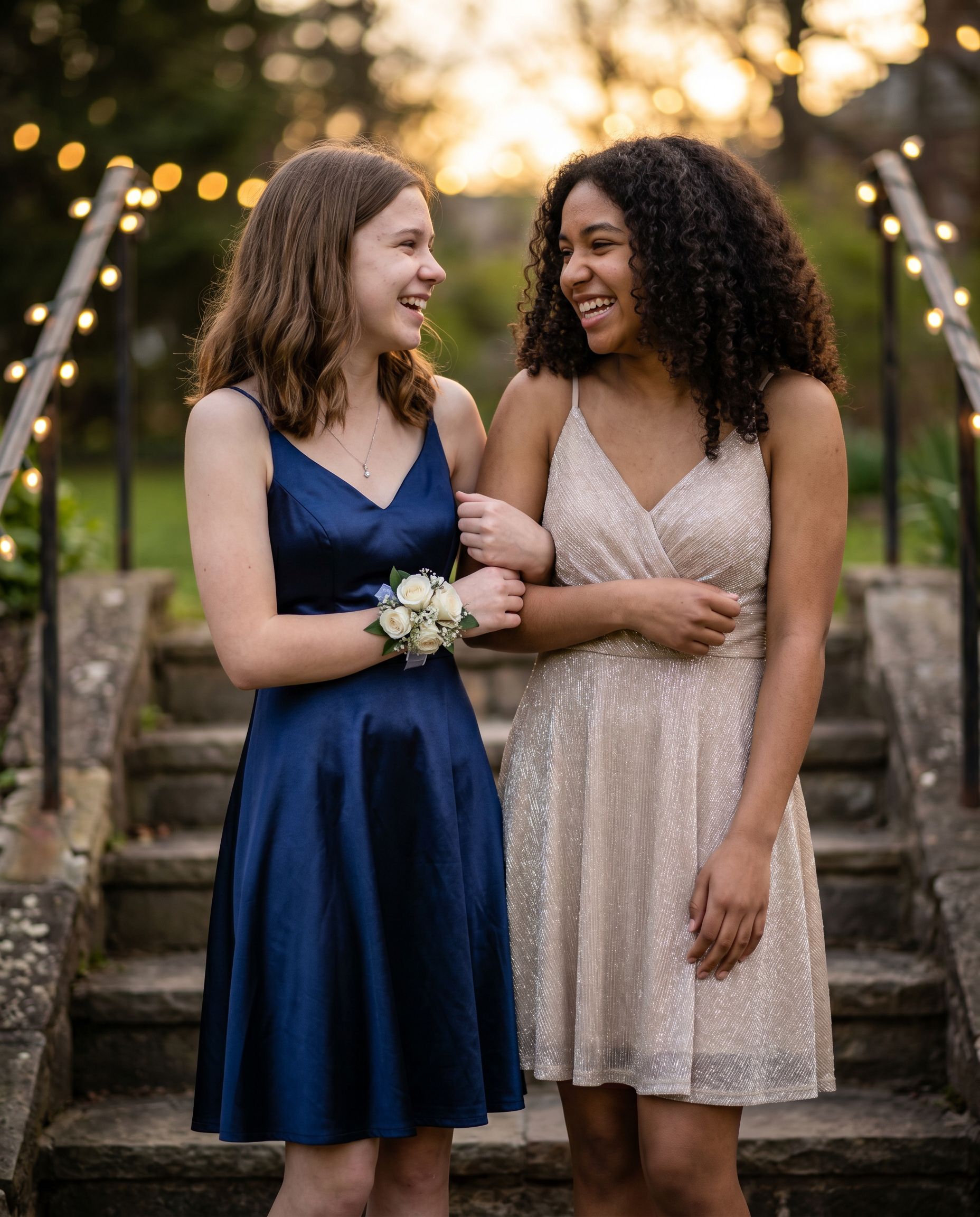 Homecoming picture ideas with friends laughing